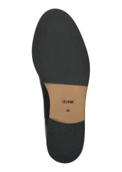 Czarne skórzane kozaki oficerki damskie