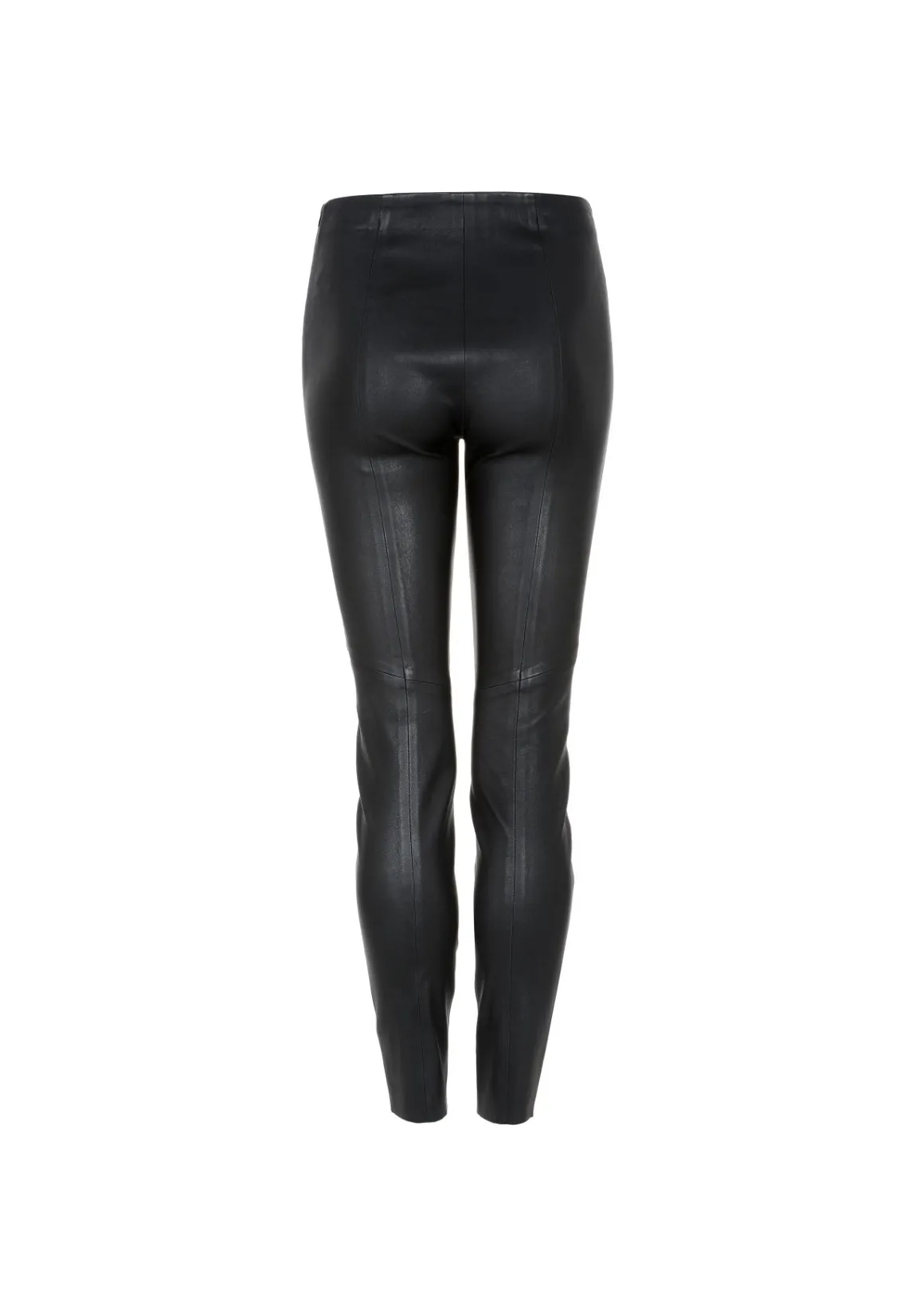 Czarne skórzane legginsy damskie