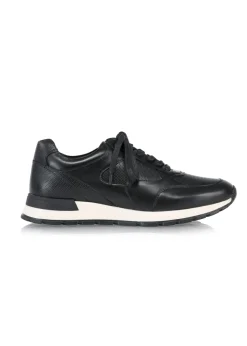 Czarne skórzane sneakersy męskie