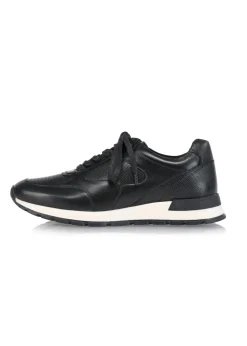 Czarne skórzane sneakersy męskie