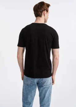 Czarny bawełniany T-shirt męski