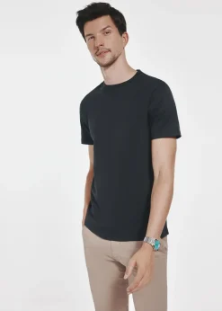 Czarny bawełniany t-shirt męski