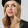 Czarny beret zimowy damski