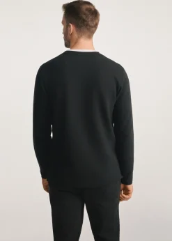 Czarny longsleeve męski
