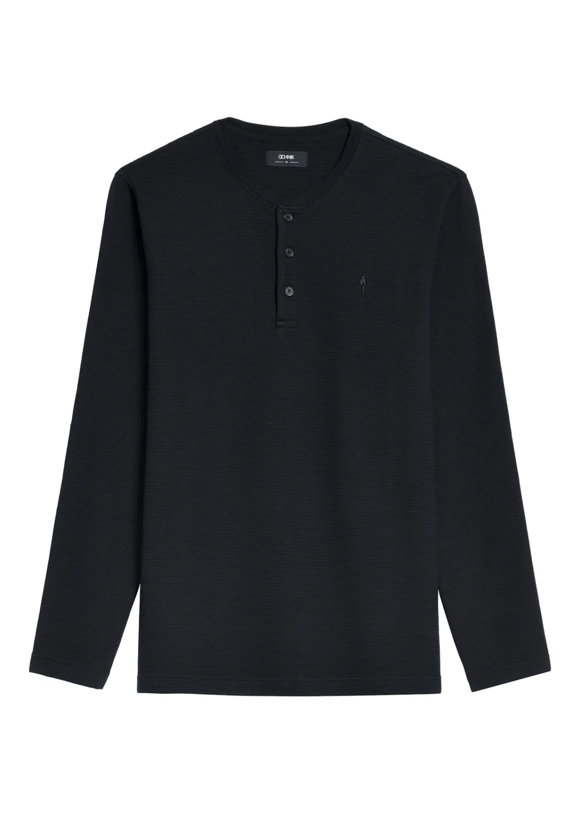 Czarny longsleeve męski