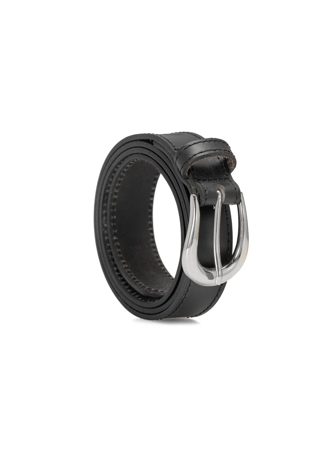Czarny skórzany pasek damski