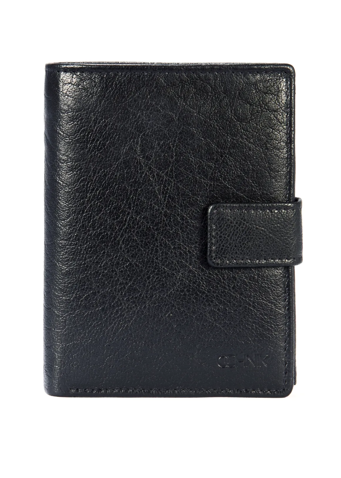 Czarny skórzany portfel męski