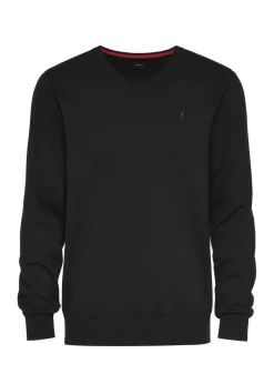 Czarny sweter męski z logo