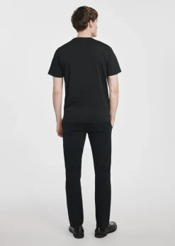 Czarny t-shirt męski z nadrukiem