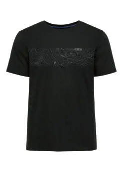 Czarny t-shirt męski z nadrukiem