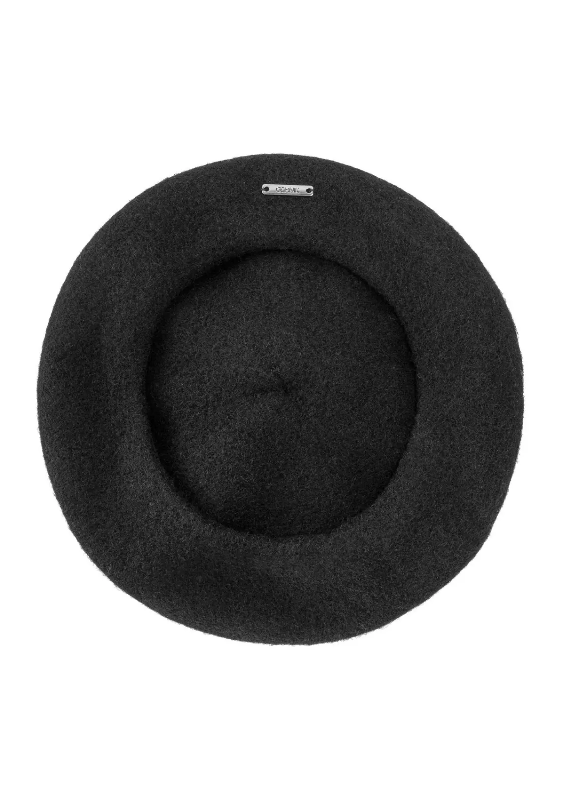 Czarny wełniany beret damski
