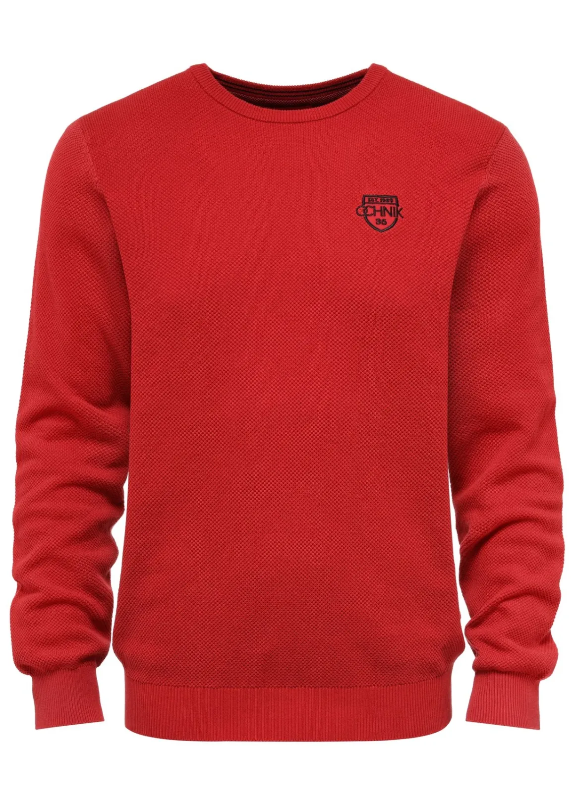 Czerwony bawełniany sweter męski