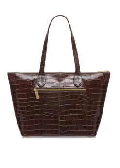 Damska brązowa torebka shopper skórzana