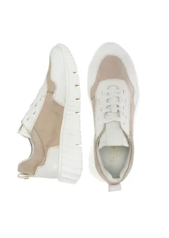 Damskie sneakersy ze skóry naturalnej na platformie