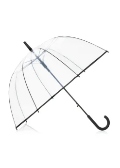 Duży transparentny parasol damski