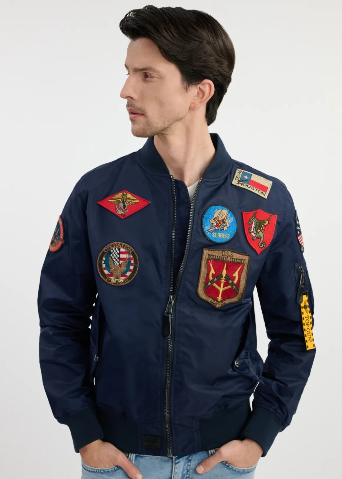 Granatowa męska kurtka pilotka TOP GUN