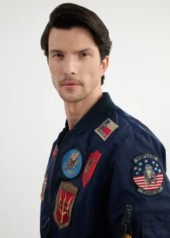 Granatowa męska kurtka pilotka TOP GUN