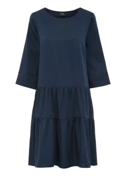 Granatowa sukienka typu baby doll