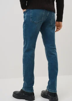 Granatowe jeansy męskie w stylu vintage