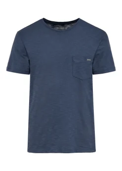 Granatowy bawełniany t-shirt męski