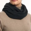 Granatowy komin męski w jodełkę