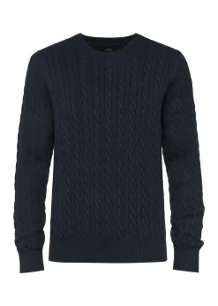 Granatowy sweter męski bawełniany