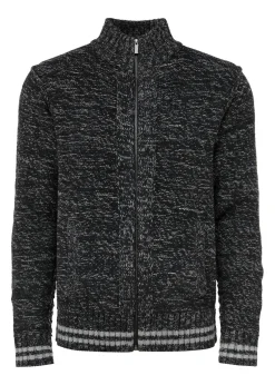 Granatowy sweter męski na suwak