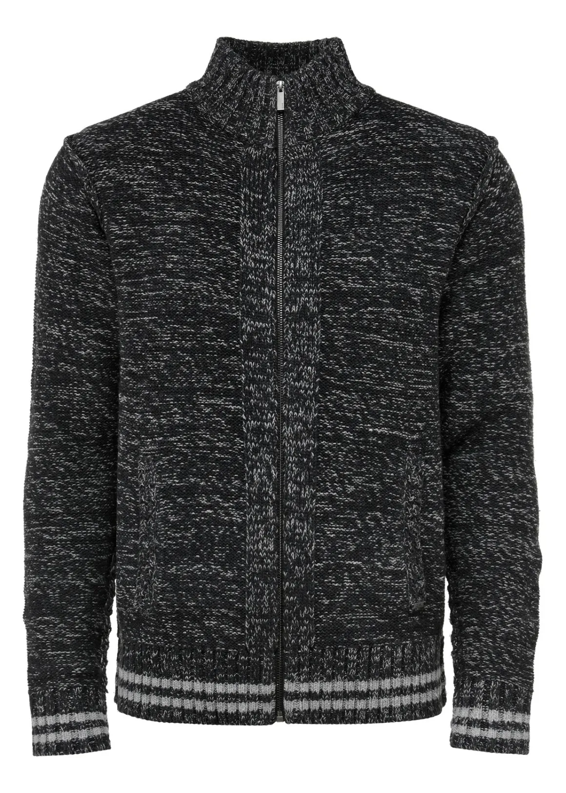 Granatowy sweter męski na suwak
