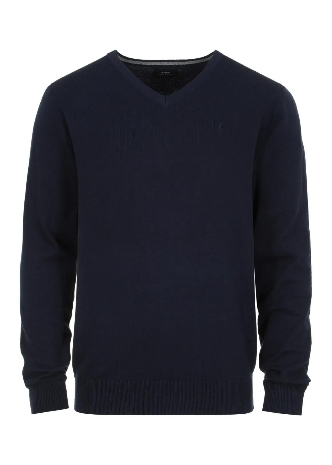 Granatowy sweter męski w serek