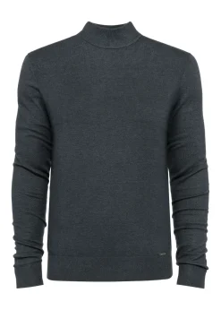 Granatowy sweter męski z golfem