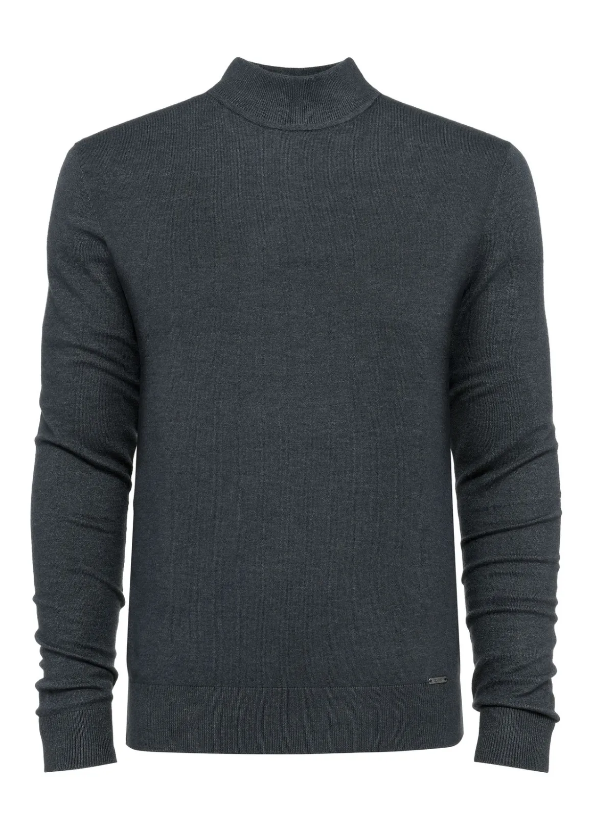 Granatowy sweter męski z golfem