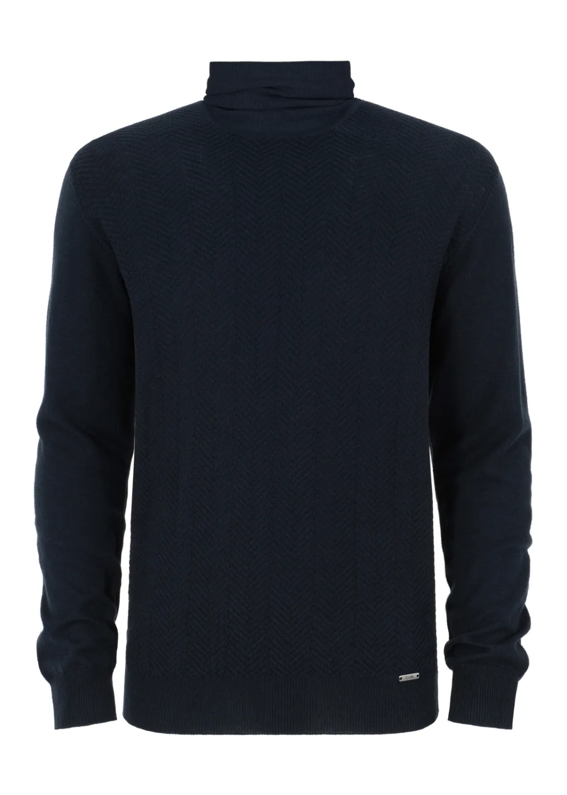 Granatowy sweter męski z golfem