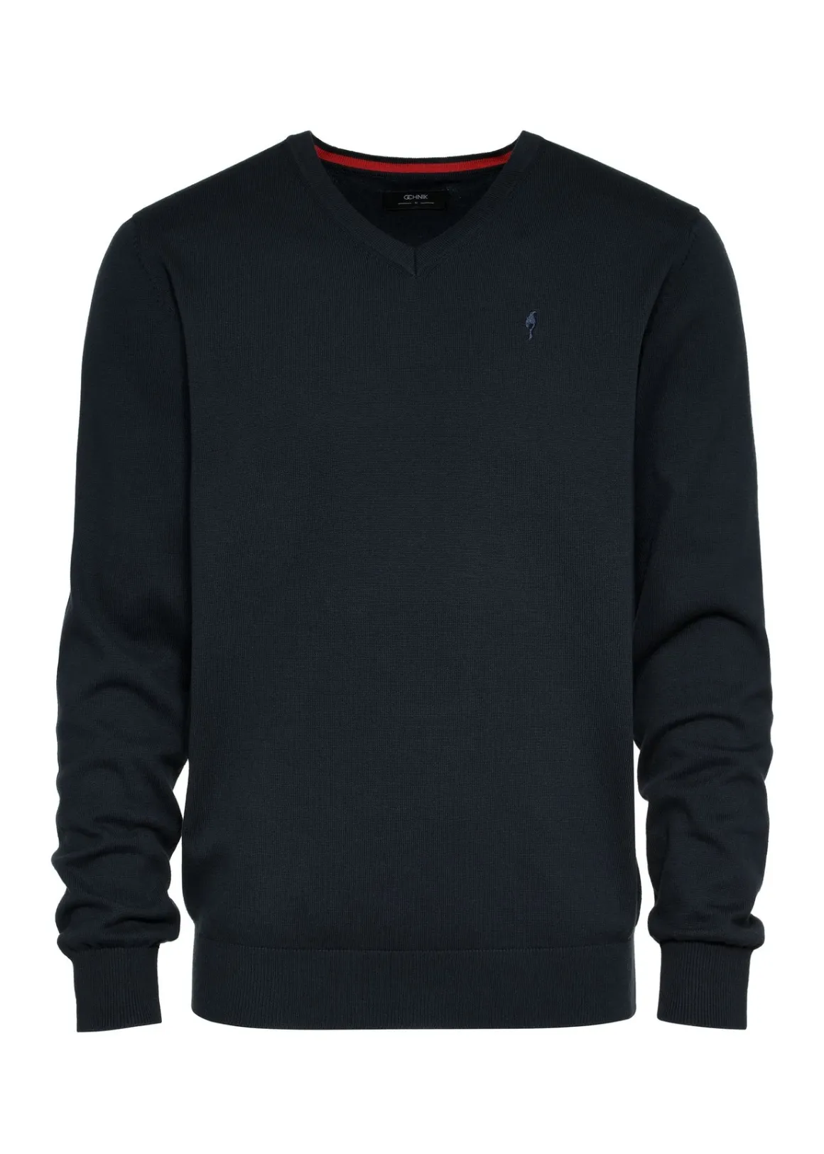 Granatowy sweter męski z logo
