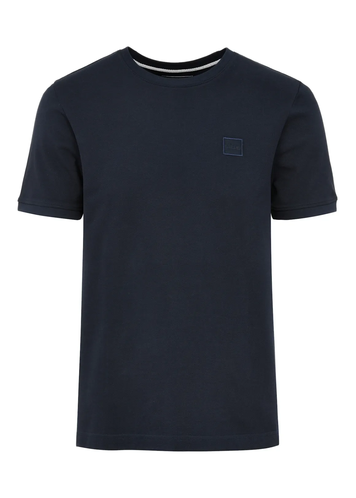 Granatowy T-shirt męski z bawełny