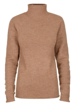 Jasnobrązowy sweter damski
