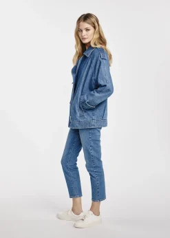 Jeansowa kurtka damska oversize