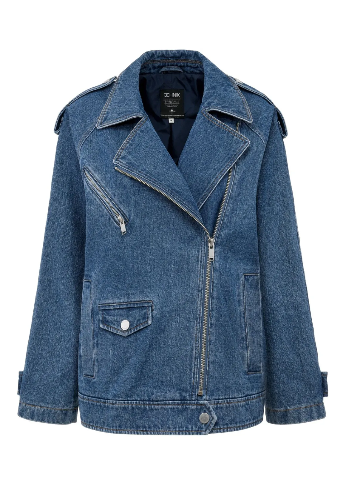 Jeansowa kurtka damska oversize