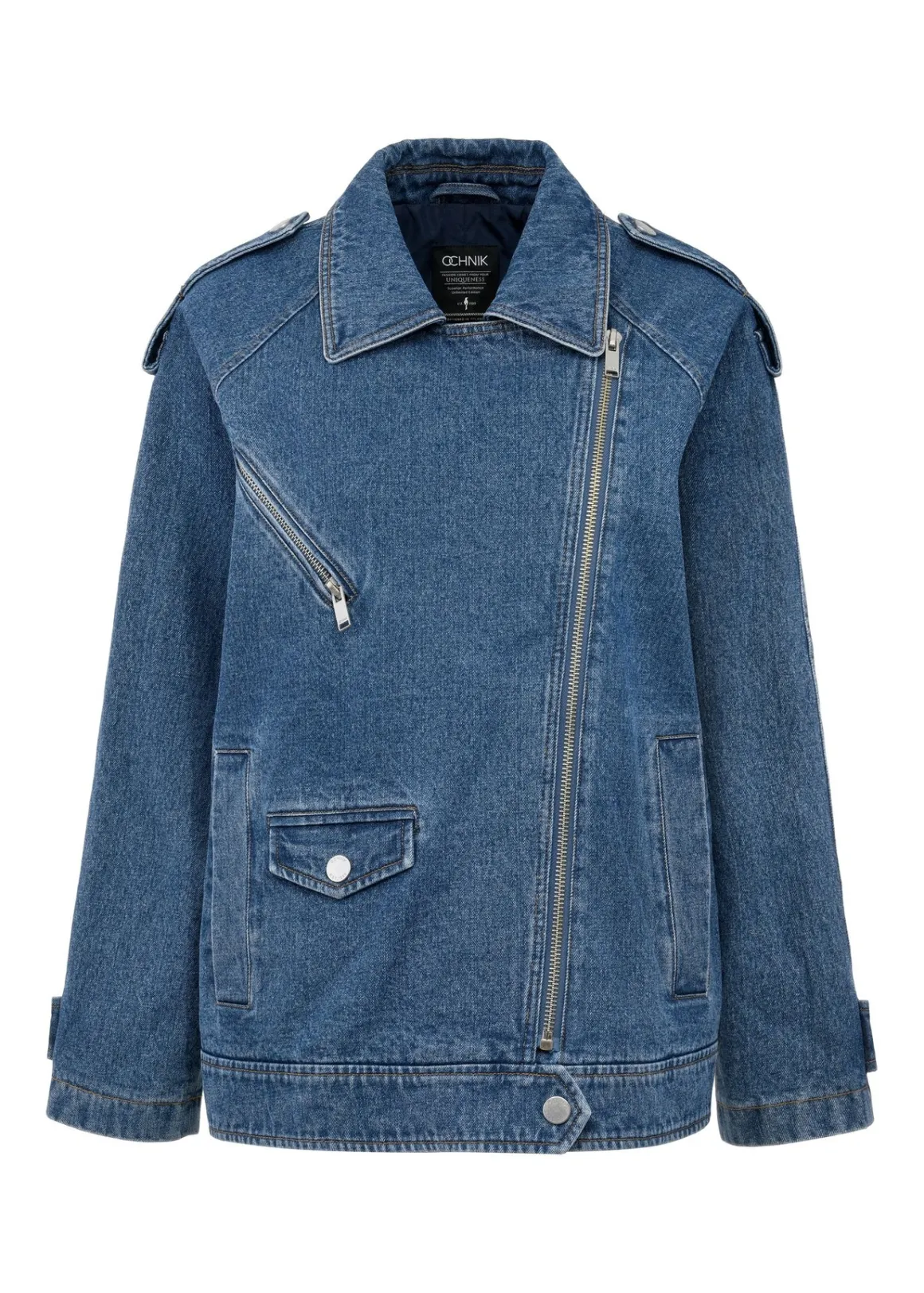 Jeansowa kurtka damska oversize