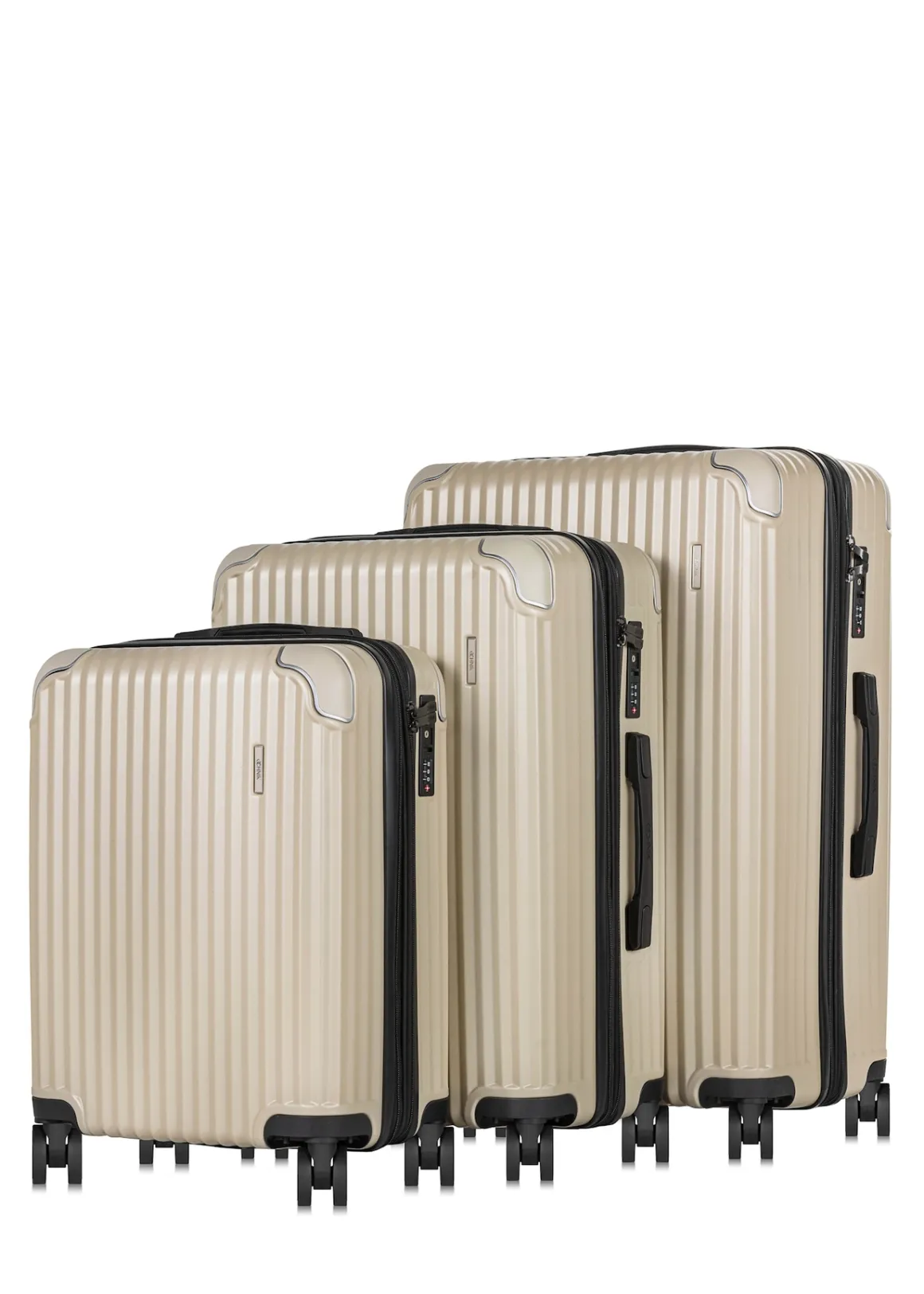 Komplet walizek twardych na kółkach 19"/24"/28"