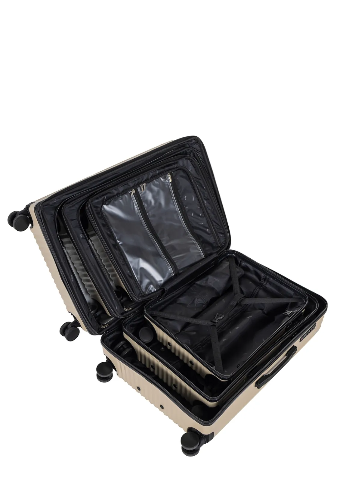 Komplet walizek twardych na kółkach 19"/24"/28"