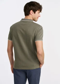 Koszulka polo khaki z bawełny