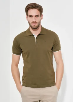 Koszulka polo męska w kolorze khaki