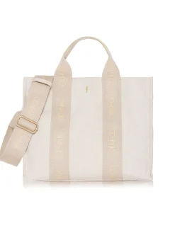 Kremowa damska torebka typu tote bag
