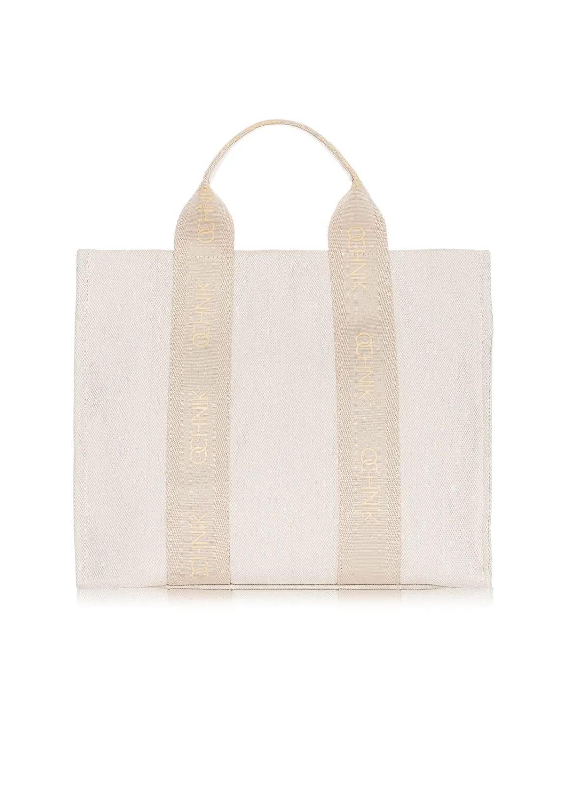 Kremowa damska torebka typu tote bag