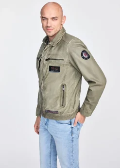 Kurtka męska przejściowa w kolorze khaki
