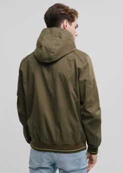 Kurtka z kapturem męska w kolorze khaki