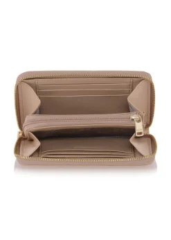 Lakierowany skórzany portfel damski