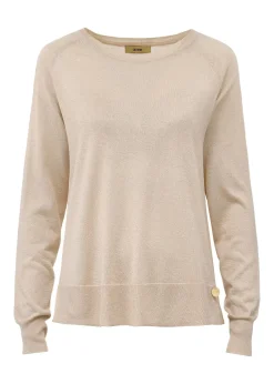 Lekki beżowy sweter damski