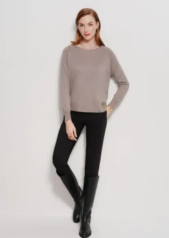 Lekki szary sweter damski