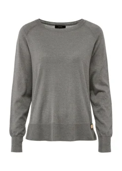 Lekki szary sweter damski